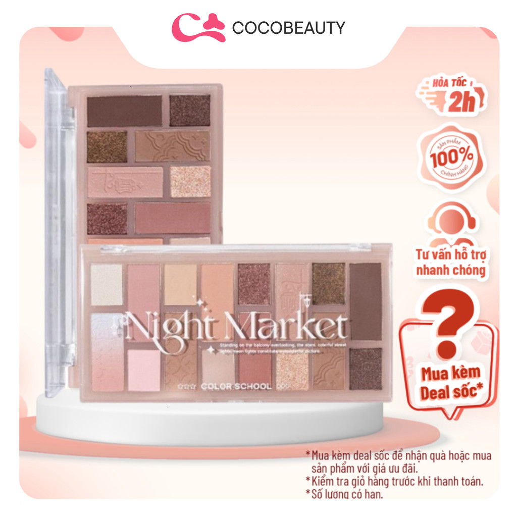 NEW Bảng Phấn Mắt 16 Ô Color School Night Market NEW