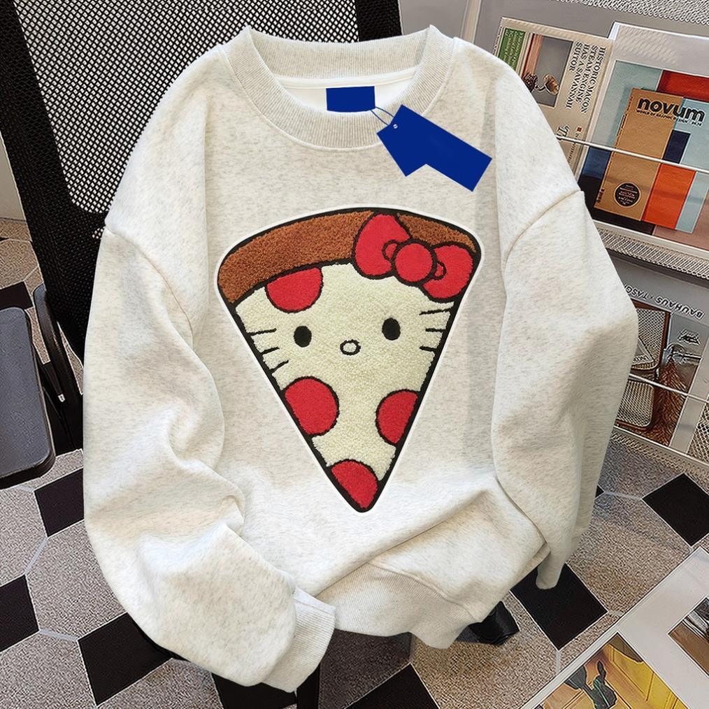 áo sweater nữ form rộng hàn quốc dễ thương hello kitty BÁNH  mùa đông áo tay dài nỉ UT