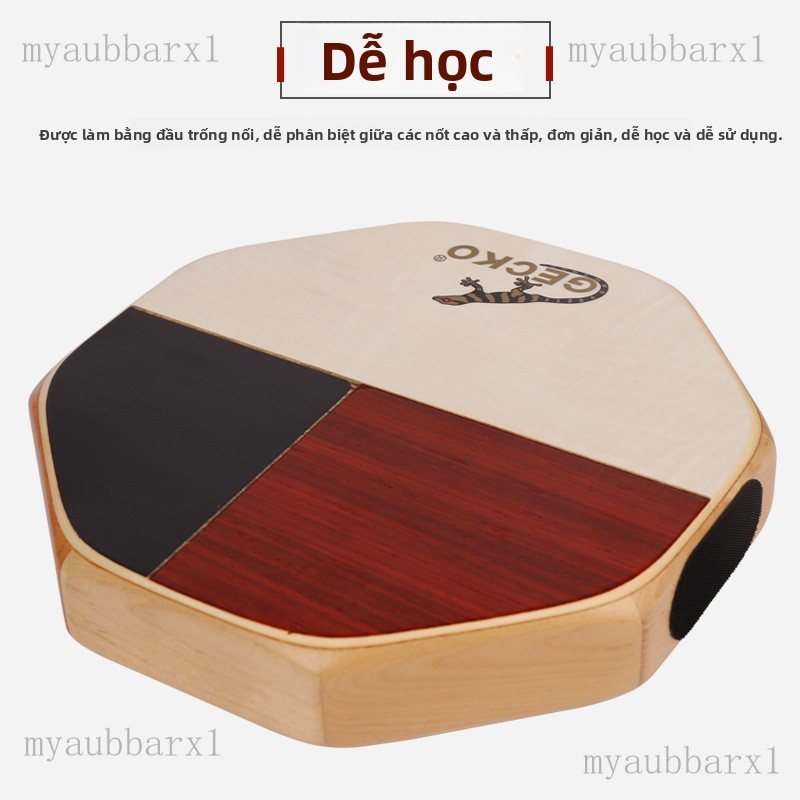 GECKO Trống Cajon Hình Bát Giác Phong Cách Du Lịch Gecko Trống tay hai âm di động Đơn Giản