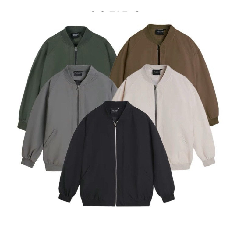 Áo khoác Bomber dù hai lớp trượt nước cản gió trong tia UV menwear jacket 2025