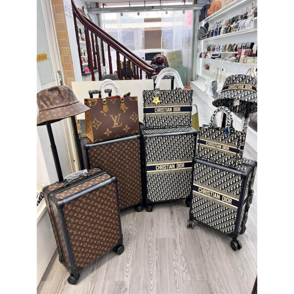 [Valinhannghia ] Vali di/or LV Size 20/24/28 khung nhôm khoá sập TSA bảo mật tuyệt đối