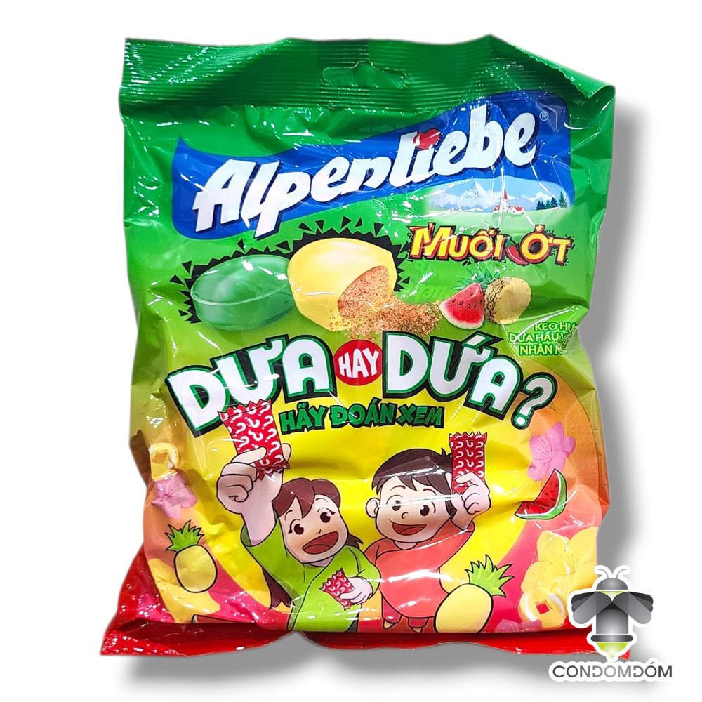 Gói 203gr Kẹo Alpenliebe dưa hấu và dứa nhân muối ớt - túi mù - random