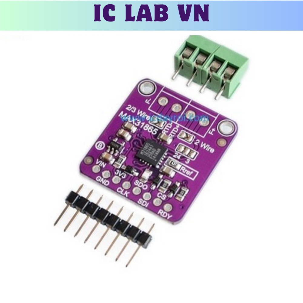 MAX31865 SPI PT100/PT1000 Mạch Chuyển Tín Hiệu RTD To Digital Ic Lab VN