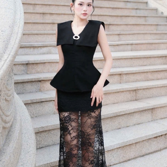 set áo chân váy,set váy tiểu thư sang chảnh set áo ngắn chân váy dài xinh 683 (Z4) Min