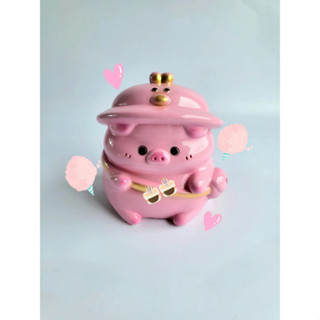  Heo Đất Mẫu Heo Đội Mũ Vịt Cỡ To Cute Lợn Đất Tiết Kiệm Ống Heo Mũ Vịt Dễ Thương 