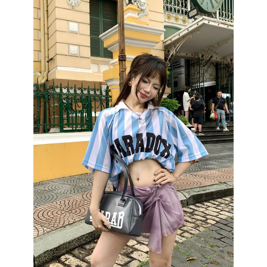 Áo thun polo ARGENTBLUE JERSEY TEE mesh polyester PARADOX AT5P0654