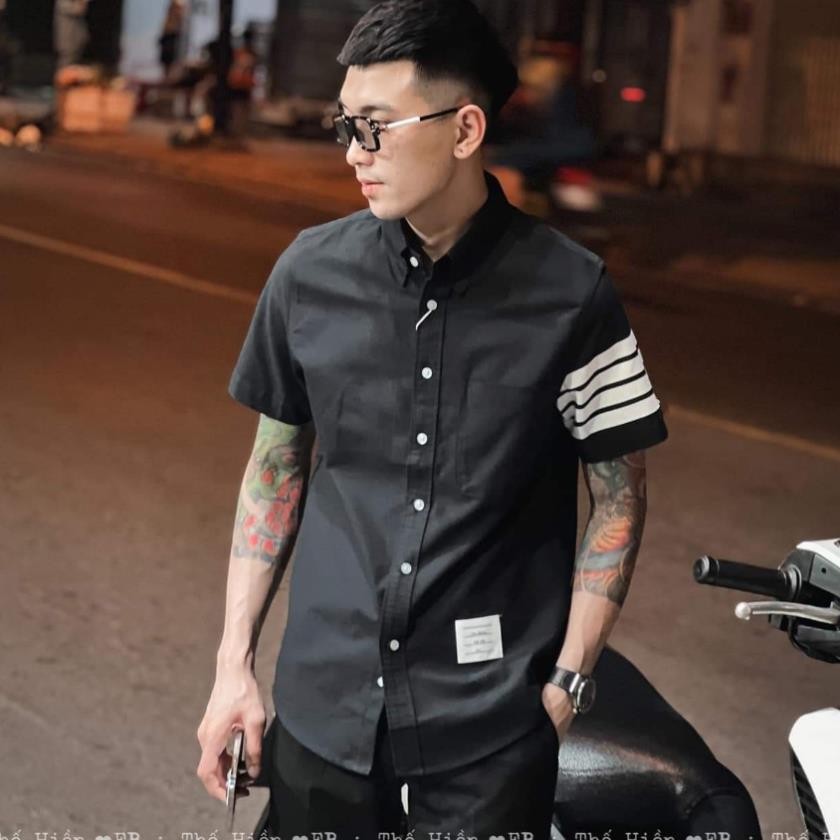 Áo sơ mi nam tay ngắn lụa mango không nhăn