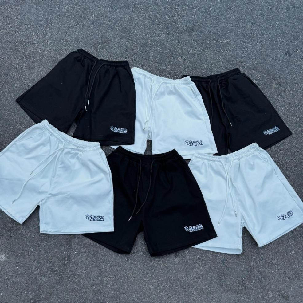 Quần short trên gối Fafic studio hình thêu graphic 01 chất kaki cotton co dãn đanh cho nam nữ Fafic 