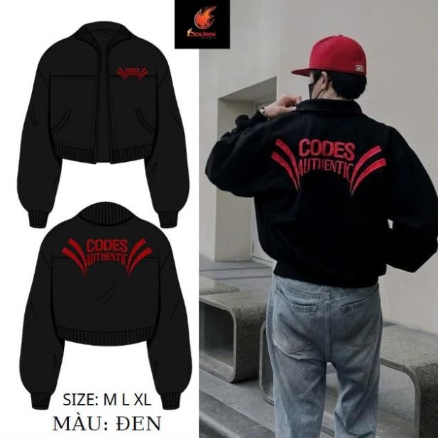 Bomber Jacket cổ trụ vải Pcgen lót lưới,bomber local brand khóa kéo form rộng unisex _Codes Studio