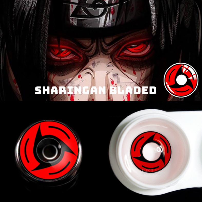 [Có độ cận] Lens cosplay Itachi Cosplay Màu Ống Kính Tiếp Xúc Eyemakeup Màu Anime Học Si