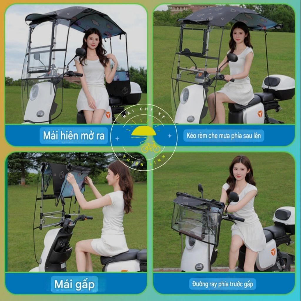 Mái che xe máy, phụ kiện xe máy, mái che, bạt phủ xe máy, bạt che xe máy, áo trùm xe máy, bạc che xe