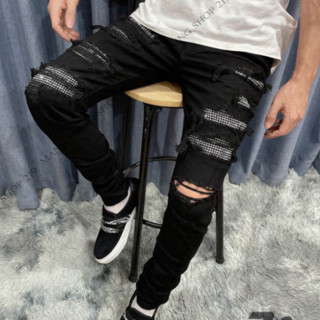  Quần Jean Nam Đen Đính Đá 4 Cúc Amiri Vintage Quần Bò Nam Đen Phối Đinh Kim Tuyến hoạ tiết đính đá siêu đỉnh 2026 