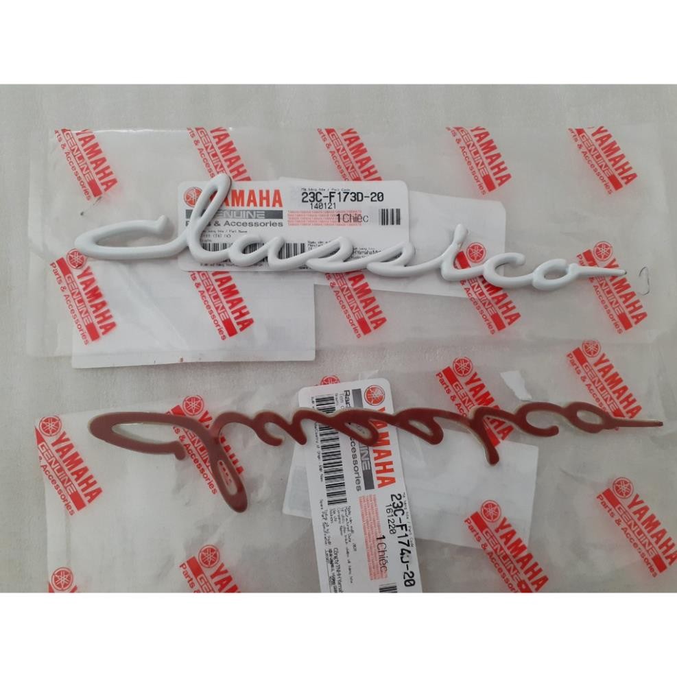 Tem chữ nổi Classico - Trắng