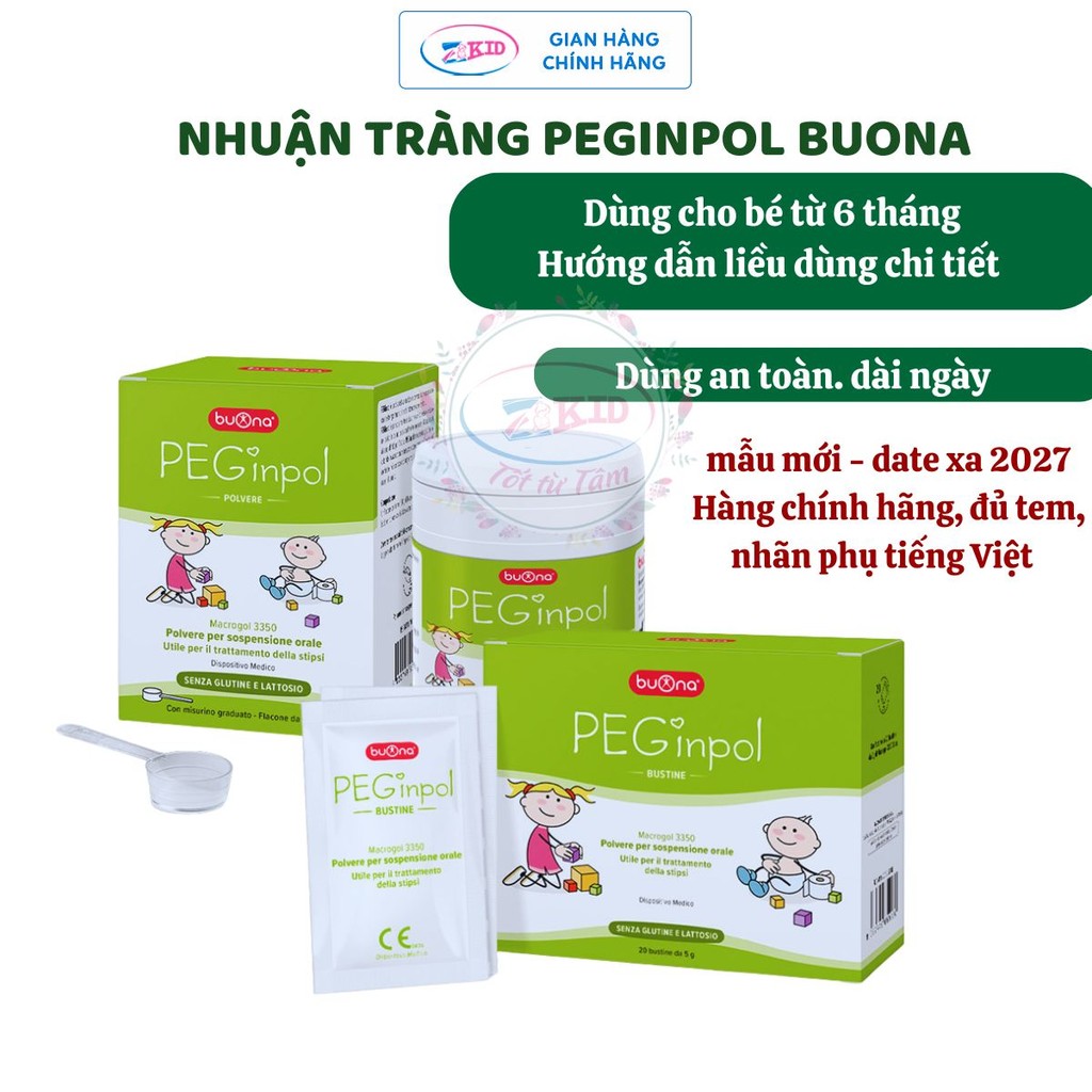 Buona Peginpol Macrogol 3350 - Hỗ Trợ Táo Bón Cấp Và Mãn Tính Cho Trẻ Em