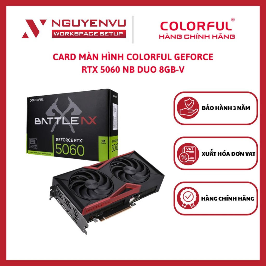 Card màn hình Colorful GeForce RTX 5060 NB DUO 8GB-V - Hàng Chính Hãng