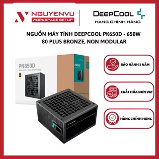 Nguồn máy tính Deepcool PK650D, Deepcool PL650D - 650W, 80 Plus Bronze, Non Modular - Hàng Chính Hãng