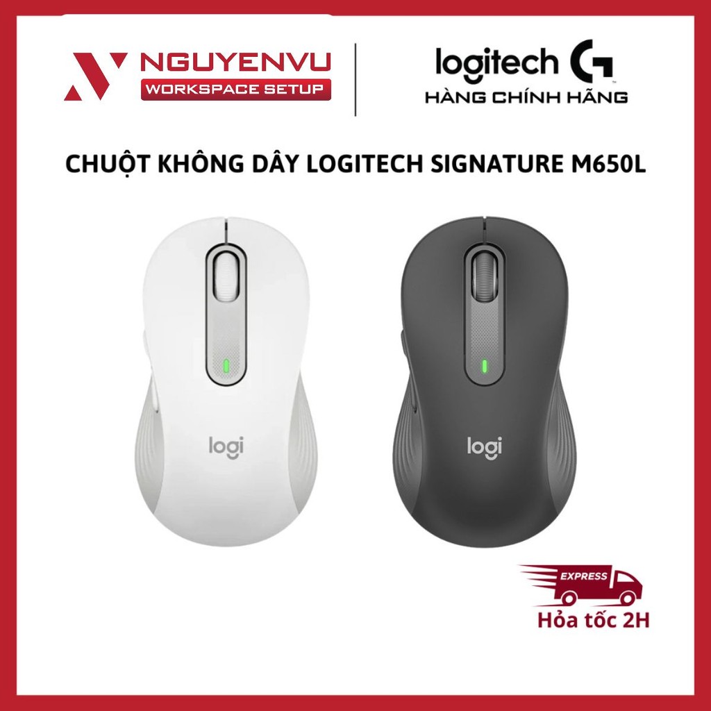 Chuột Gaming Logitech M550 / M650 / M650L Bluetooth Không Dây, Đầu CắM USB - Hàng Chính Hãng