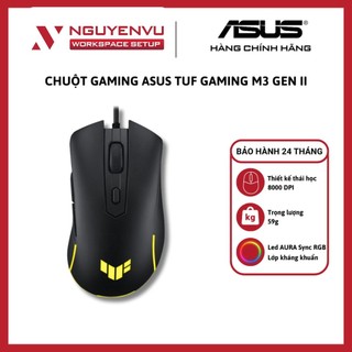  Chuột Gaming ASUS TUF M3 Gen II | DPI 8000 | Chống nước và bụi IP56 - Hàng Chính Hãng 