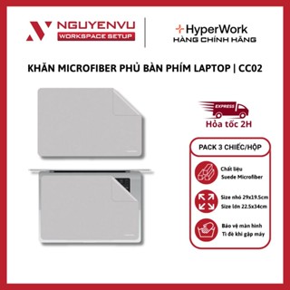 Khăn Microfiber phủ bàn phím laptop Hyperwork CC02 - Hàng Chính Hãng