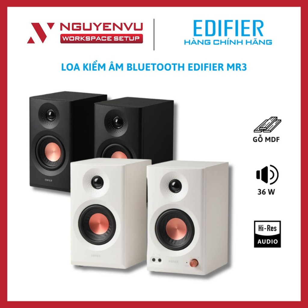 Loa Kiểm Âm Bluetooth 5.4 EDIFIER MR3 - Công suất 36W - Hi-res audio - Hai chế độ - Hàng chính hãng