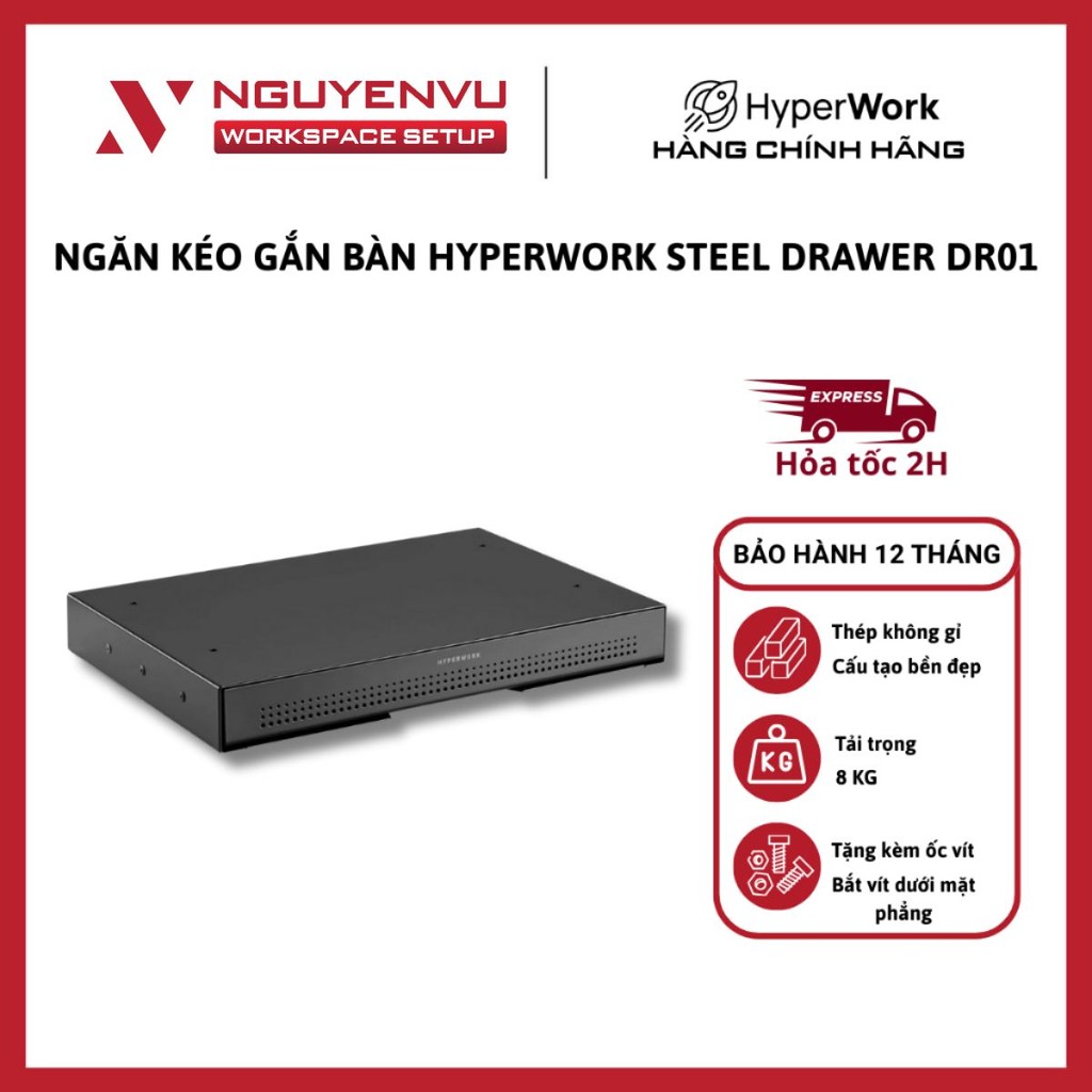 [KHO HN - HCM] Ngăn kéo gắn bàn HyperWork Steel Drawer DR01 - Hàng Chính Hãng