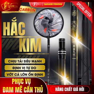 [Chất Lượng] Vợt Cá Carbon ,Cán Vợt Săn Hàng Hắc Kim Chuyên Câu Đài Câu Đơn PK66