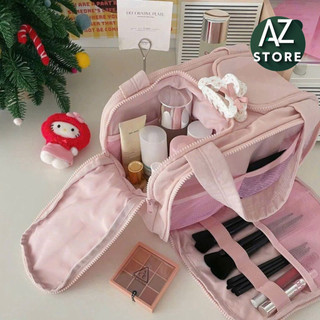 【AZ STORE】 Túi Đựng Mỹ Phẩm Vuông🍀Đựng Đồ Skincare Size Lớn