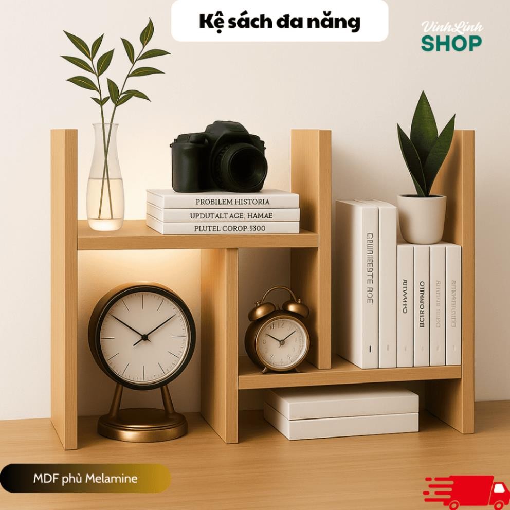 Kệ Sách Gỗ Để Bàn Lắp Ghép Đa Năng gỗ MDF phủ melamine