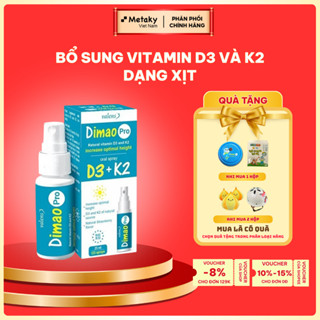 Dimao Pro Oral Spray D3 K2 - Bổ Sung Vitamin D3 K2 Dạng Xịt, Hỗ Trợ Trẻ Phát Triển Chiều Cao (Hộp 25ml)