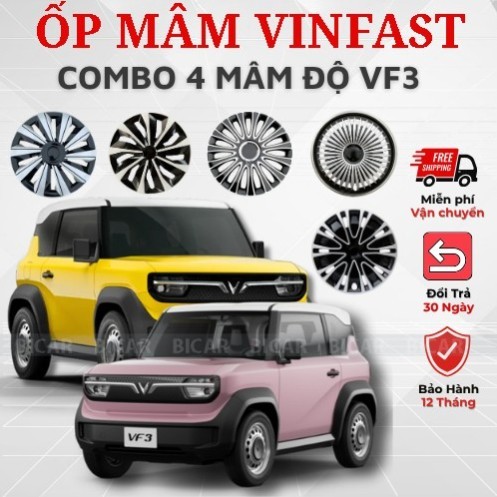 Ốp lazang VF3 lốp R16 - ốp lazang xe điện vinfast VF3 - ốp chụp mâm xe vinfast VF3