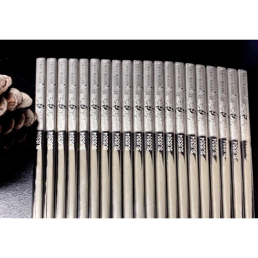 phụ kiện kính mắt acb VIETNHAT Đũa Inox SUS 304 Hàn Quốc Chống Trượt Cao Cấp Kháng Khuẩn Hàng Cao Cấ