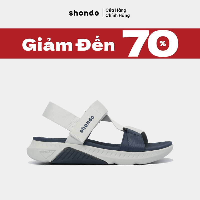 Giày Sandals Nam Nữ Shondo F7 Racing Phối Màu Xám Rêu Xanh Dương F7R2435