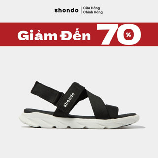 Giày Sandals SHONDO F6 Sport Thời Trang Êm Ái Năng Động Màu Đen Trắng F6S003