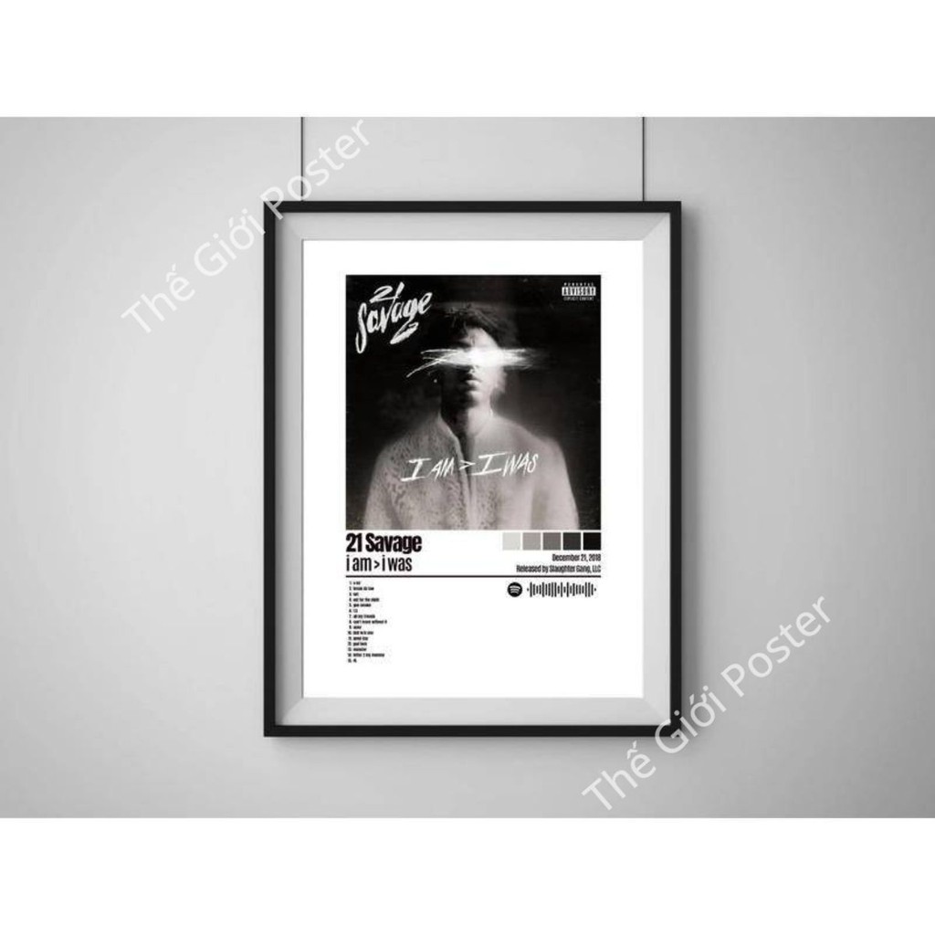 [112] Poster Bìa Album nhạc 21 Savage | Áp phích dán tường trang trí nhà cửa in hình EP Savage Mode
