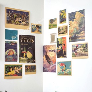 Hayao Miyazaki Anime 15 ins Phong Cách Retro Dán Tường Phòng Trang Trí Tường Poster Phòng Ngủ