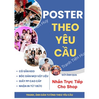Poster dán tường theo yêu cầu, in hình tranh anime, đề can dán tường từ điện thoại - Có Sẵn Keo Dán