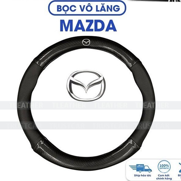 Bọc vô lăng Carbon xe Mazda