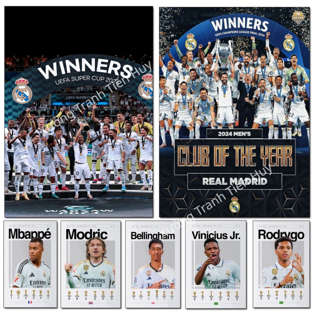 (X35) Poster Real Madrid Cực Đẹp, Ảnh Dán Tường Real Madrid, Poster Bóng Đá Có Keo Dán - Mới Nhất