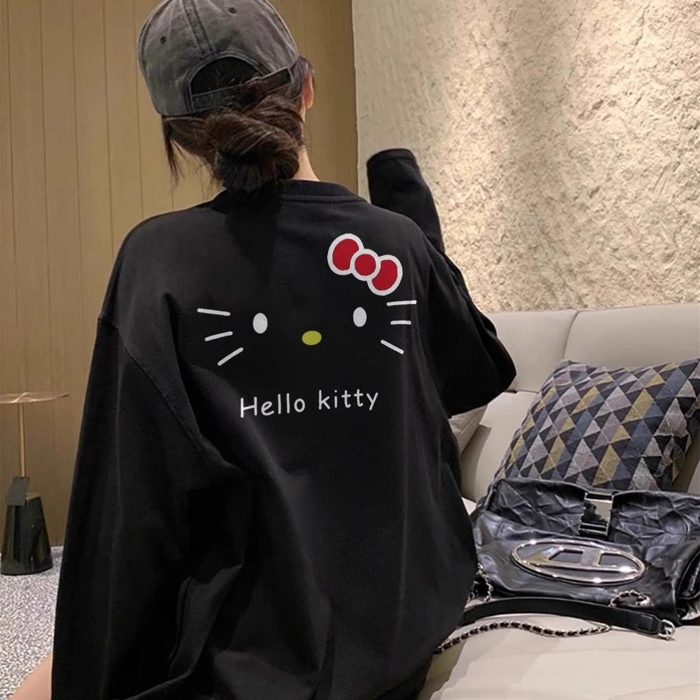 ÁO cổ tròn dài tay, SWEATER HelloKitty , NỈ COTTON ẤM ÁP UT