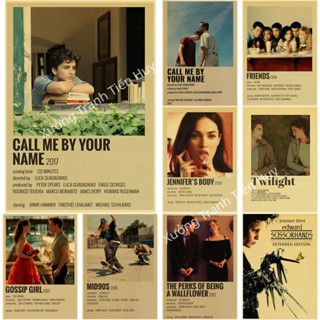 Poster Phim Call Me By Your Name / Pulp Fiction Nghệ Thuật DIY Dán Tường Trang Trí Quán Cà Phê / Bar
