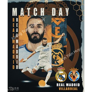   X194  Poster Cầu Thủ Bóng Đá Karim Benzema Tranh Dán Tường Ben Ú Real Madrid - Áp Phích Dán Tường 