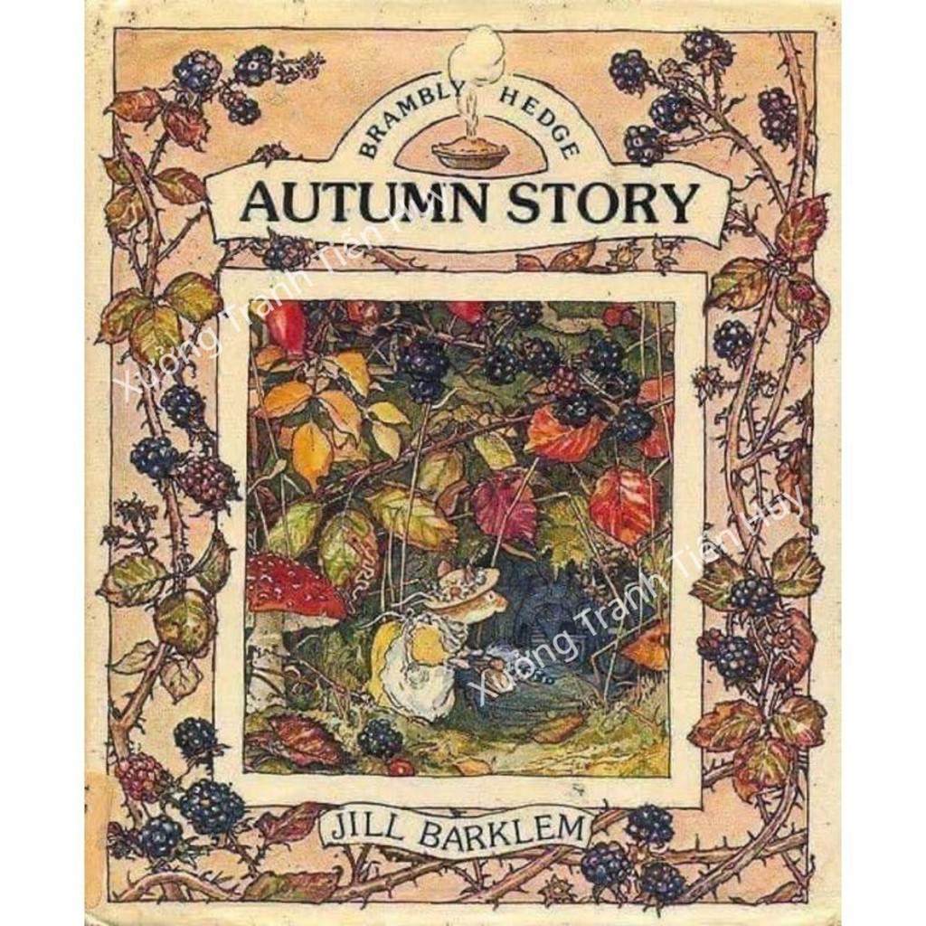 (X76) Poster decal Jill Brambly Hedge -Autuming Story - Tranh dán tường tranh trí nhà Retro cổ điển