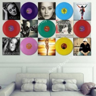 (X16) Áp phích, Poster hình bìa đĩa than CD, Tranh giấy dán tường trang trí phòng thu âm