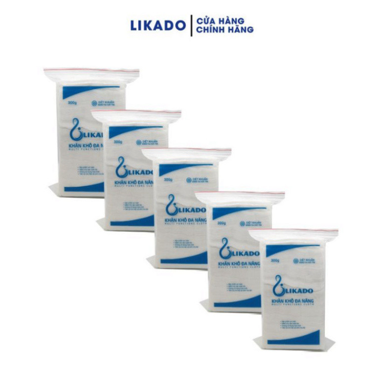 Combo 5 Bịch Khăn Khô Đa Năng Likado 300gr- Mềm- Mịn tincishop