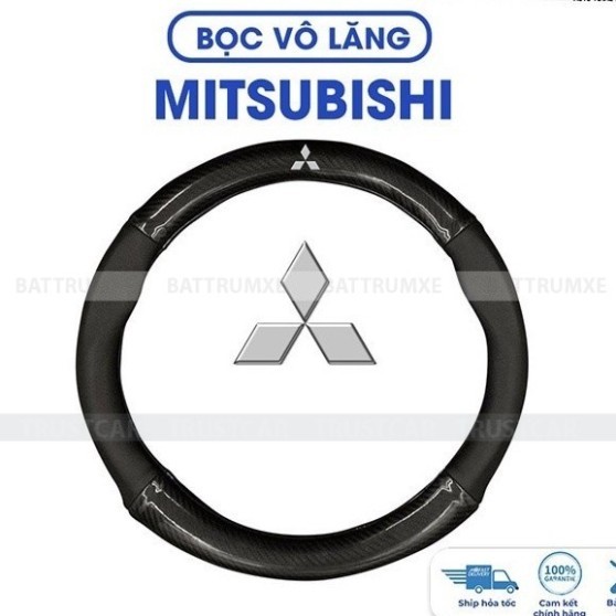 Bọc vô lăng Carbon xe Mitsubishi Xpander, Xforce, Pajero, Attrage, Mirage, Triton, Outlander size 38