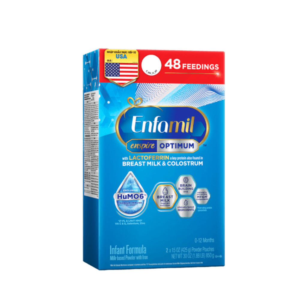 Sữa Enfamil Enspire Optimum Giúp Phát Triển Não Bộ Hỗ Trợ Miễn Dịch Tự Nhiên Cho Bé Hộp 850g