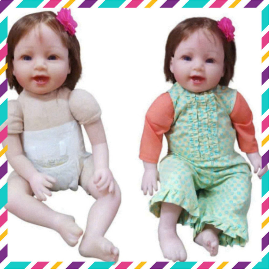Búp Bê Reborn 55 cm Gòn Mềm Mại Có Nụ Cười Dễ Thương 2 Răng - Búp Bê Silicon Vinyl PVN4917