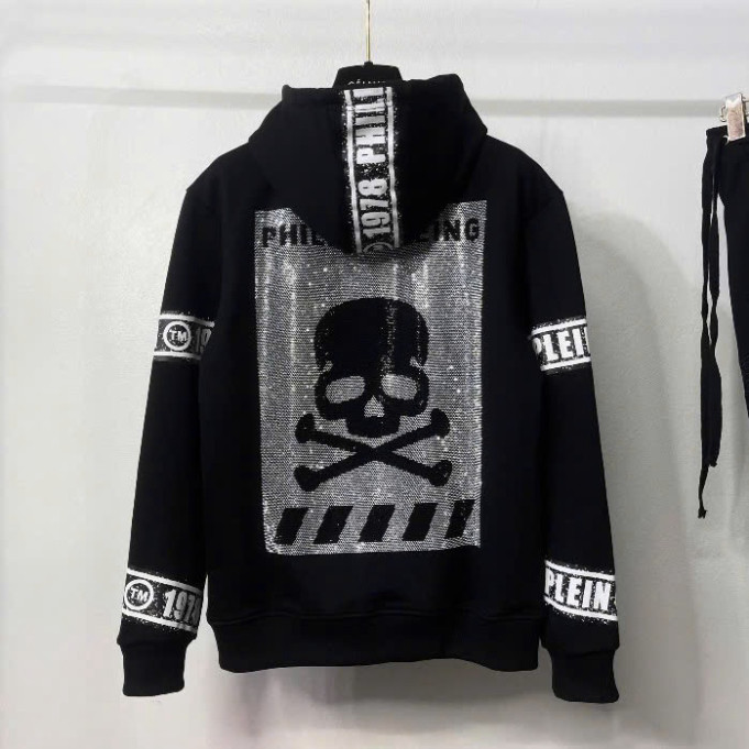 Áo Khoác Hoodie Philip Plein NHIỀU MẪU Đính Kim Tuyến Kim Tuyến Dải Đầu Lâu Chéo - Áo Khoác Nam Nữ P