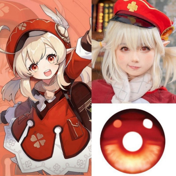 [Sẵn] Lens cosplay Klee/Satoru Gojo/Nahida/Power/Makima/Hutao - Kính áp tròng hóa trang [Miu Cosplay