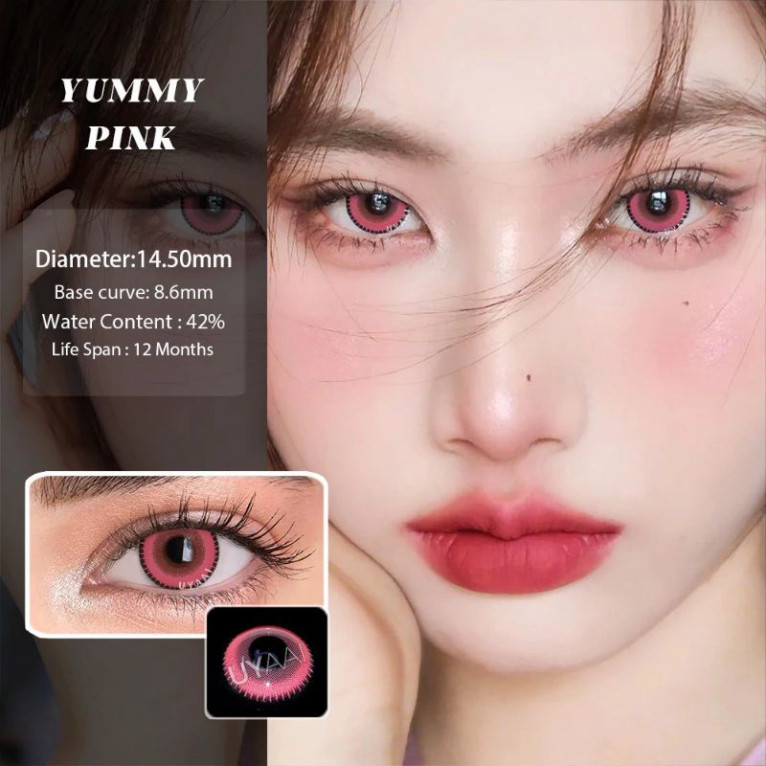 [Sẵn] Lens cosplay - Kính áp tròng Yummy màu xanh hồng hóa trang Zero Two m [Miu Cosplay]